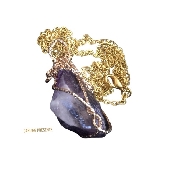 AMETHYST 18K DIPPED CHAIN NECKLACE - Picture 2 of 4